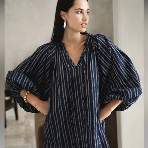 Daughters of India Poet Mini Dress ~ Sapphire 
Size Small